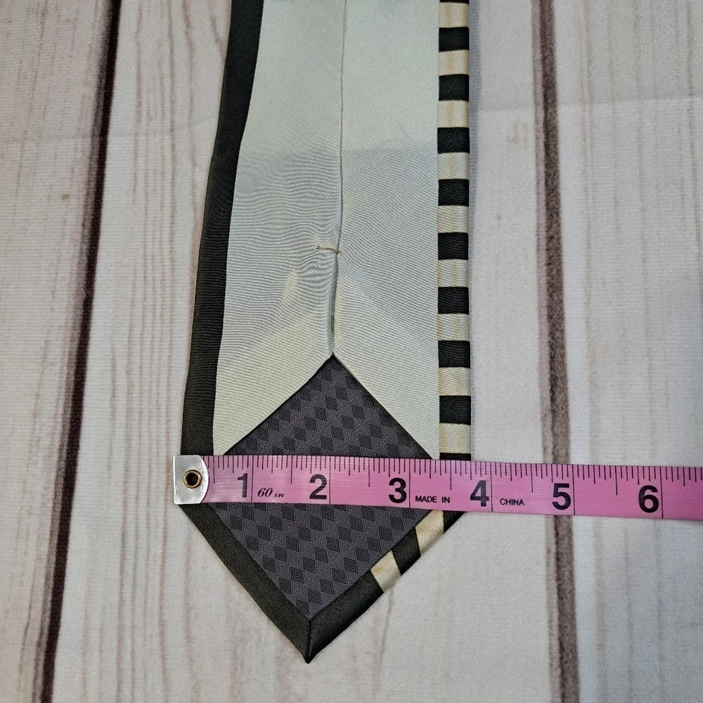 Versialles Bt Piattelli Diagonal Stripe Silk Tie - Picture 4 of 4